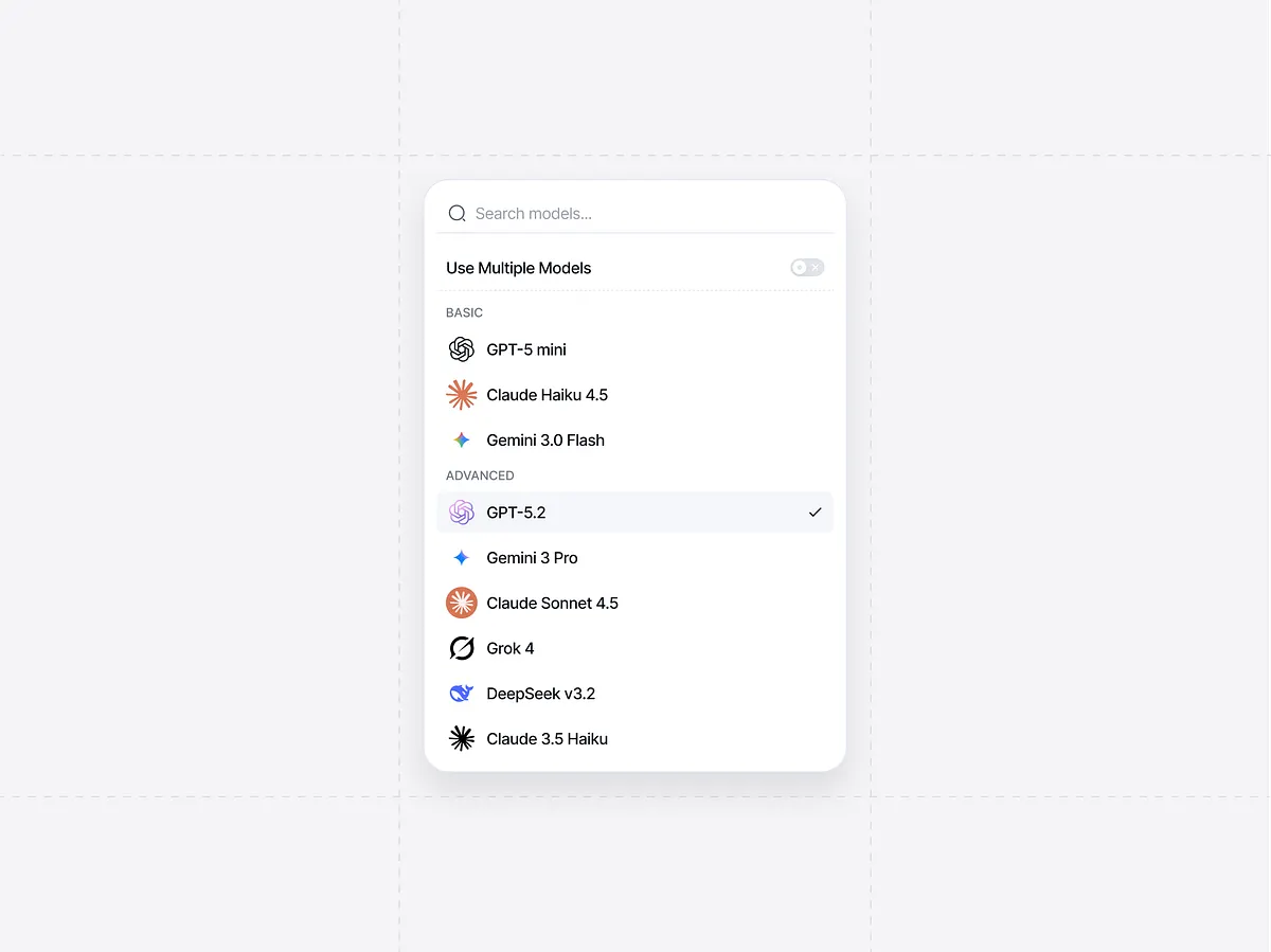 Model Picker Search